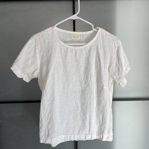 The Avery Tee in White Linen Gillian Stevens - Picture 9 of 11